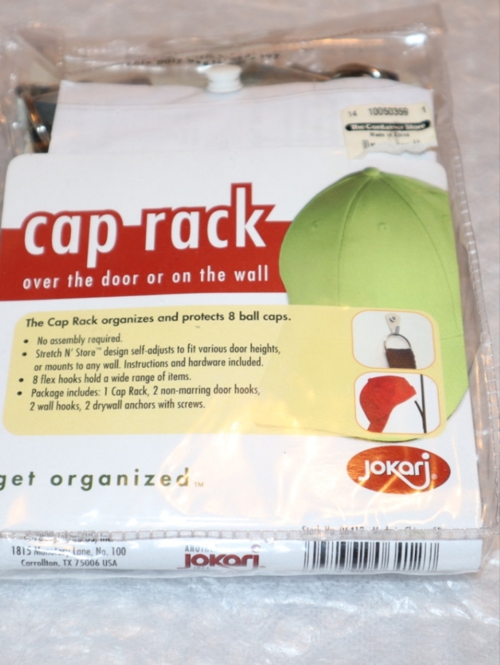 Jokari Cap Rack, a space-saving organizer designed to hold up to‎ 8 Caps - Picture 5 of 6